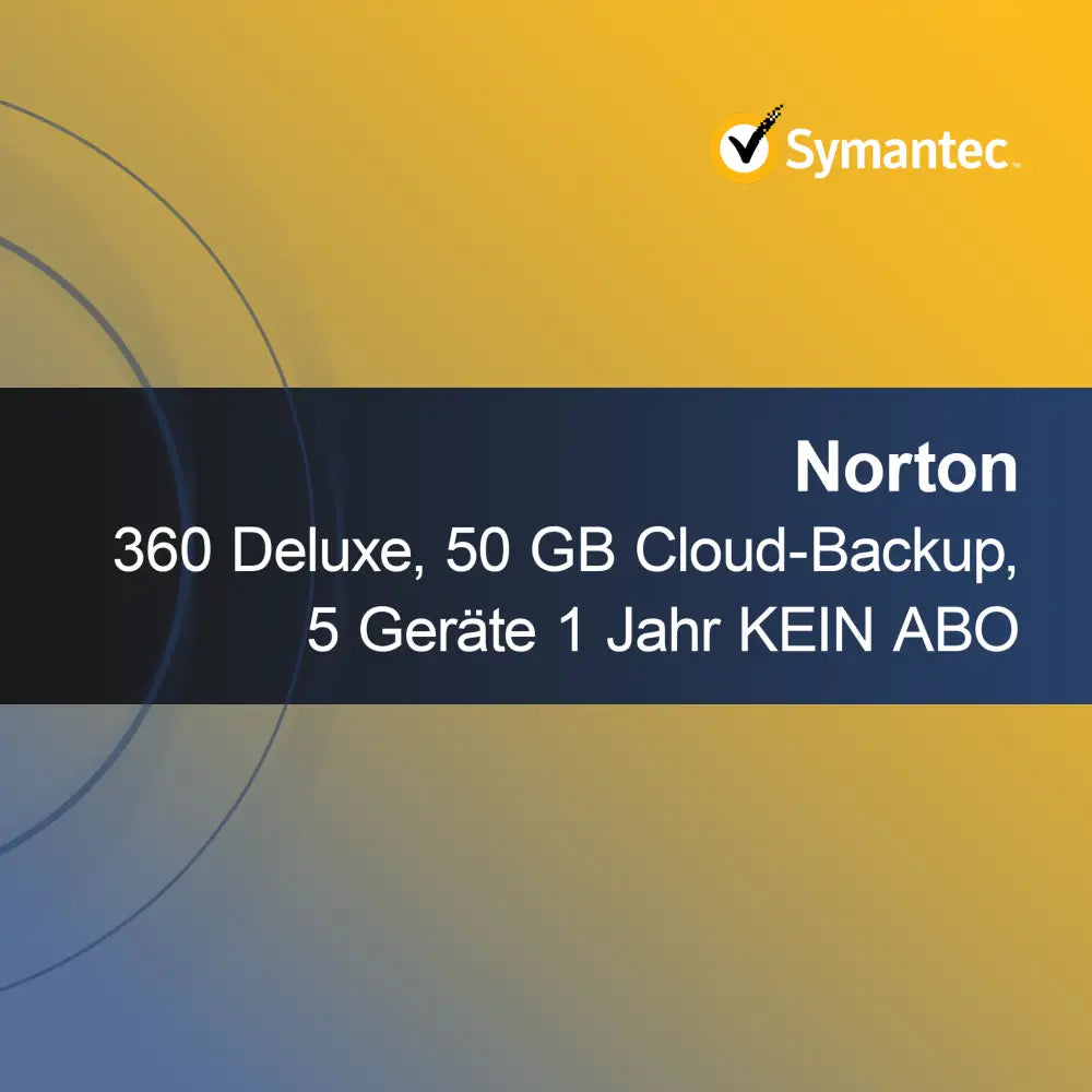 Norton 360 Deluxe, 50 GB Cloud-Backup, 5 Geräte 1 Jahr KEIN ABO