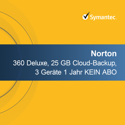 Norton 360 Deluxe, 25 GB Cloud Backup, 3 Devices 1 Year NO SUBSCRIPTION